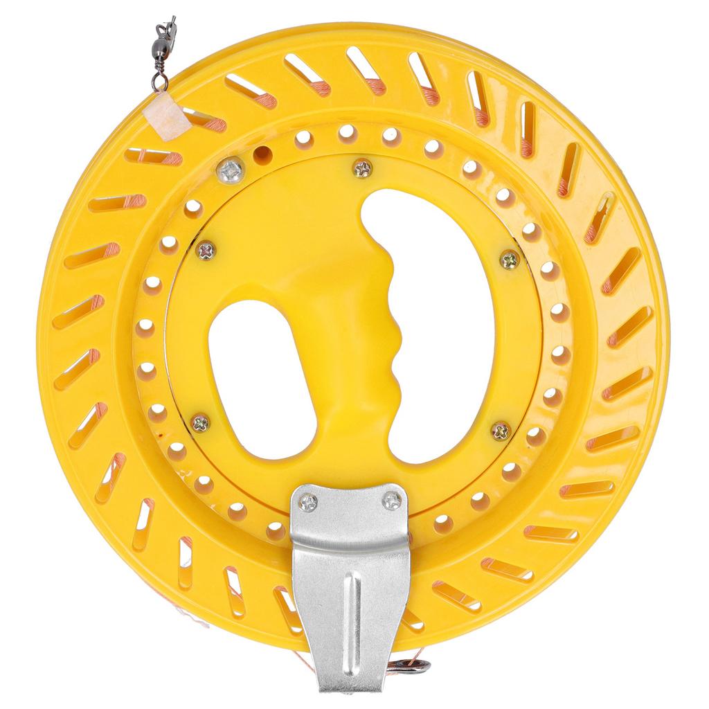 ABS Outdoor Kite Line String Winder Grip Wheel Flying Tools 20cm Wheel with 200M Line(20cm Yellow Wheel 200m Wire )