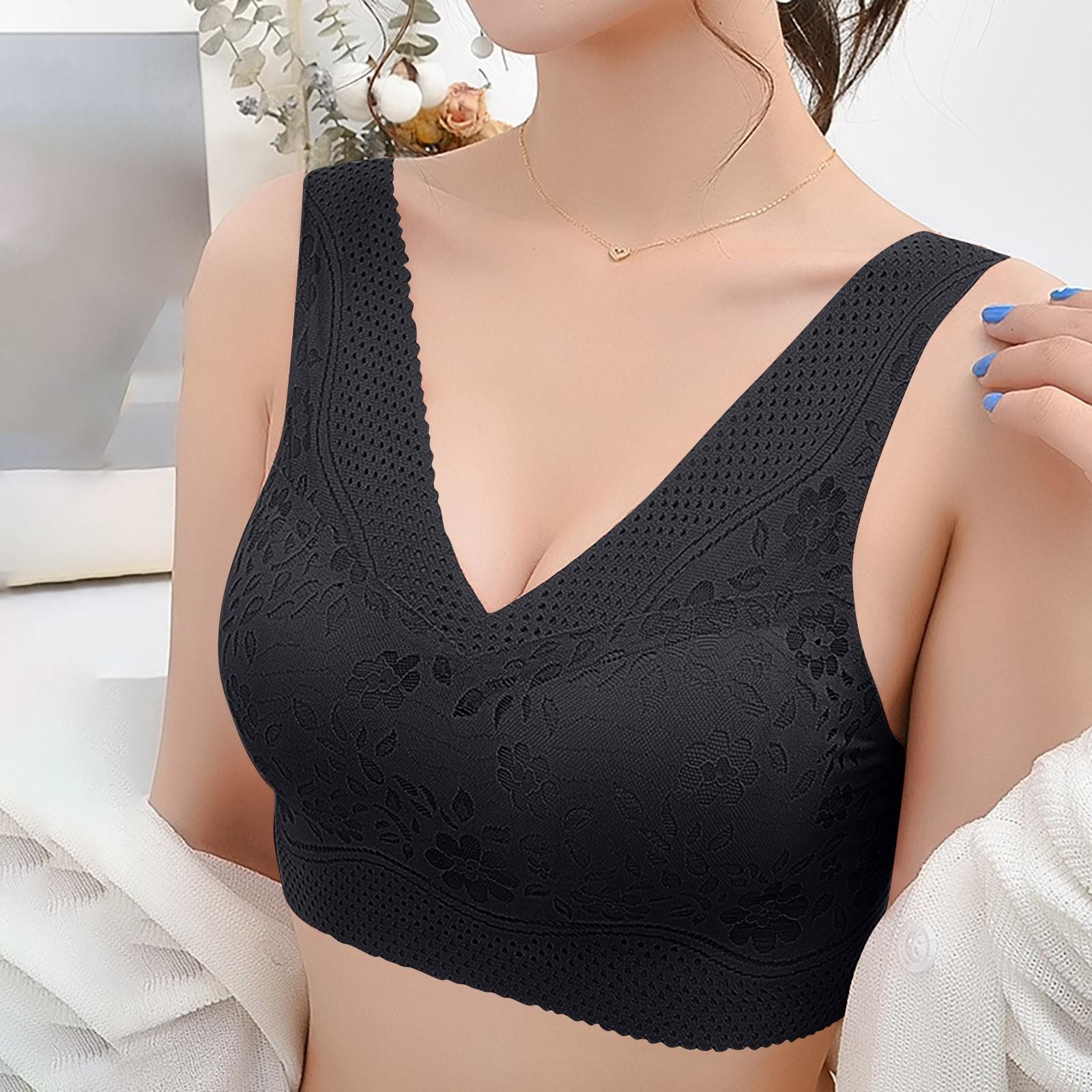 

Женский бюстгальтер-кофточка без косточек с мягкой основой для бюстгальтера. Бесшовный бюстгальтер больших размеров. Large чёрный