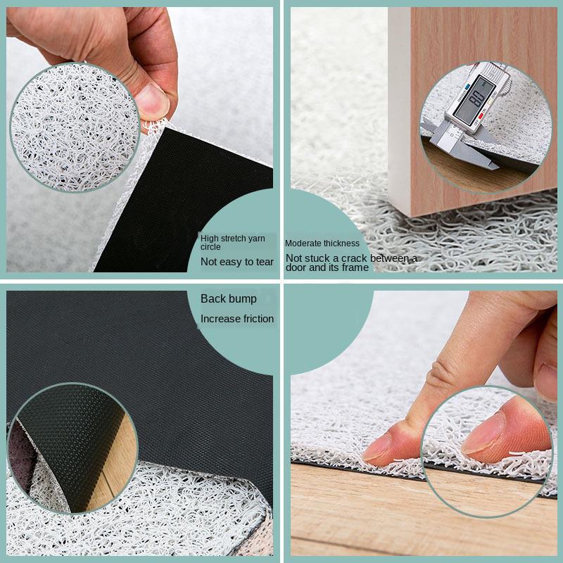 PVC Front Door Anti Slip Foot Mat, Can Be Cut Blanket, Entrance Floor Mat, Advanced  New Wave Silk Ring