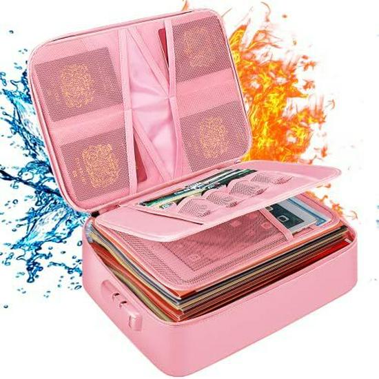 Fireproof Multi-Layer Document and Passport Organizer Bag