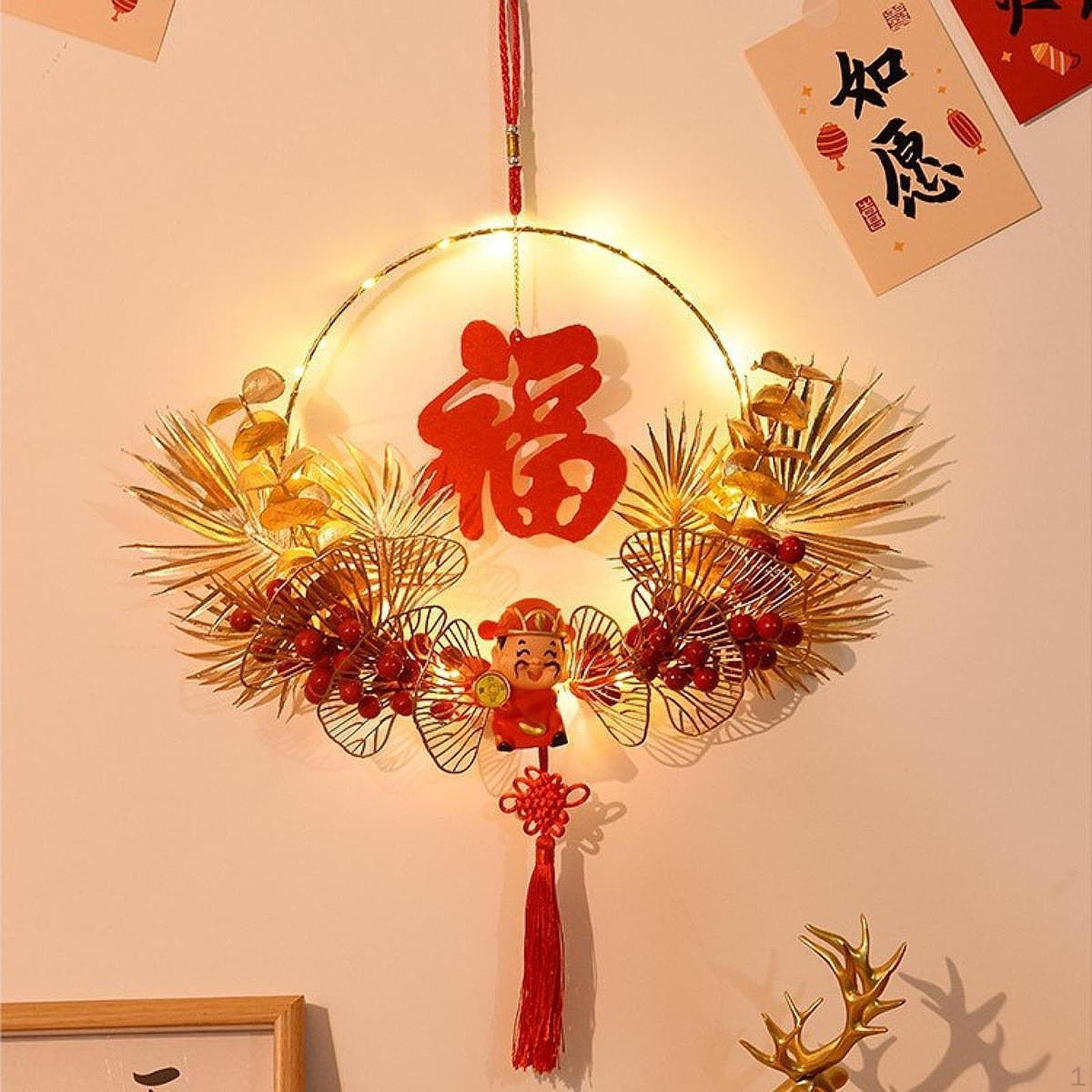 

Набір для виготовлення орнаменту на китайський рік. Вінок благословення. Своїми своїми руками гірлянда. Підвісна прикраса. Весняний фестиваль Style D