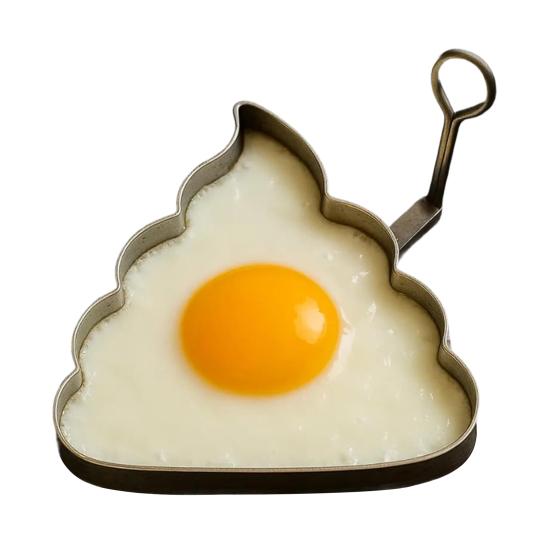 1/2 stk Stekt eggform Langfingerform Spøk Eggform Rustfritt stål Slipplett Eggformer Kontorspøk Egglager