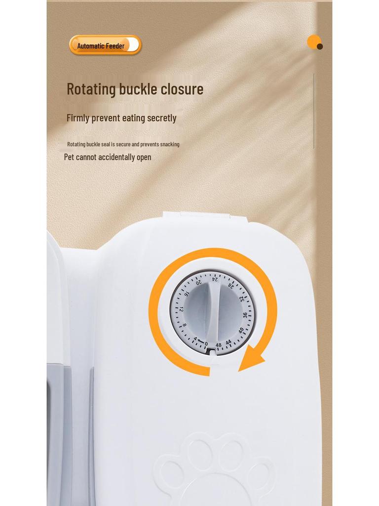 Automatic Double Bowl Pet Feeder for Dogs and Cats - Timed and Quantitative Feeding for Dry and Wet Food