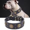 Pet Collar Retro Bronze Decorative Rivet Leather Dog Collar Neck Ring