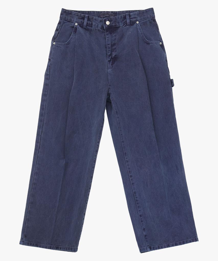 Deoseutoli Pigment Wide Cotton Pants (Navy)