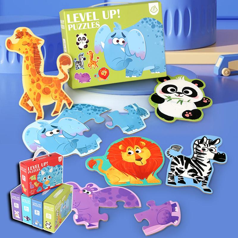 

6-in-1 Childrens Puzzle Set Big Piece Jigsaw Handle Carry Case Educational Learning Toy for Kids 2 to 6 Years Old Gift Set 11