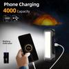 Rechargeable Work Light Portable COB Flashlight 4000mAh Magnetic Hook 7 Modes Power Bank Outdoor Emergency Light Camping Lamp