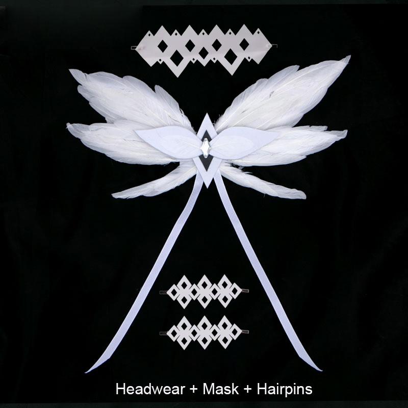 Professional  Genshin Impact Columbina Cosplay Wig Genshin Impact Damselette Colombina Fatui Cosplay Wigs 105cm Heat Resistant Wigs + Wig Cap