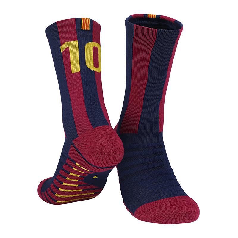 Men's Professional Anti-Slip Mid-Calf Football Socks with Towel Bottom for Training and Casual Sports
