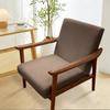 Jacquard Wooden Arm Chair Cover Zipper Seat Slipcover Single Sofa Cover  For Household Hotel
