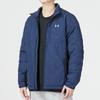 Under Armour Solid Logo Print Straight Zip Jacket Men Outerwear Blue 1364642-408
