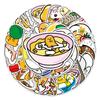 50 Lazy Egg Cartoon Stickers: Cute, Waterproof, for Suitcases