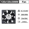 1Pcs 60mm 80mm 90m 120mm AC 110V 220V 240V 3 inch Dual Ball Plastic Universal Cooling Cooler PC CPU Fans Airflow For Computers