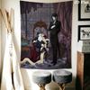 Black Butler Wall Tapestry Aesthetic Wall Hanging Printed Fabric Blanket Decorative Tapestries for Bedroom Living Room Home Decor