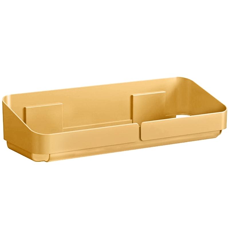 

No Drilling Shower Basket Waterproof Bathroom Shelf Convenient Shampoo Holder L жёлтый
