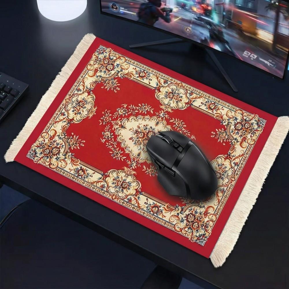 with Tassel Desk Mat Bohemia Computer Table Mat Multifunctional Carpet Mouse Pad  Gaming Setup