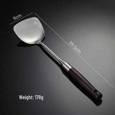 ZISIZ Stainless Steel Spatula Set with Wood Handles