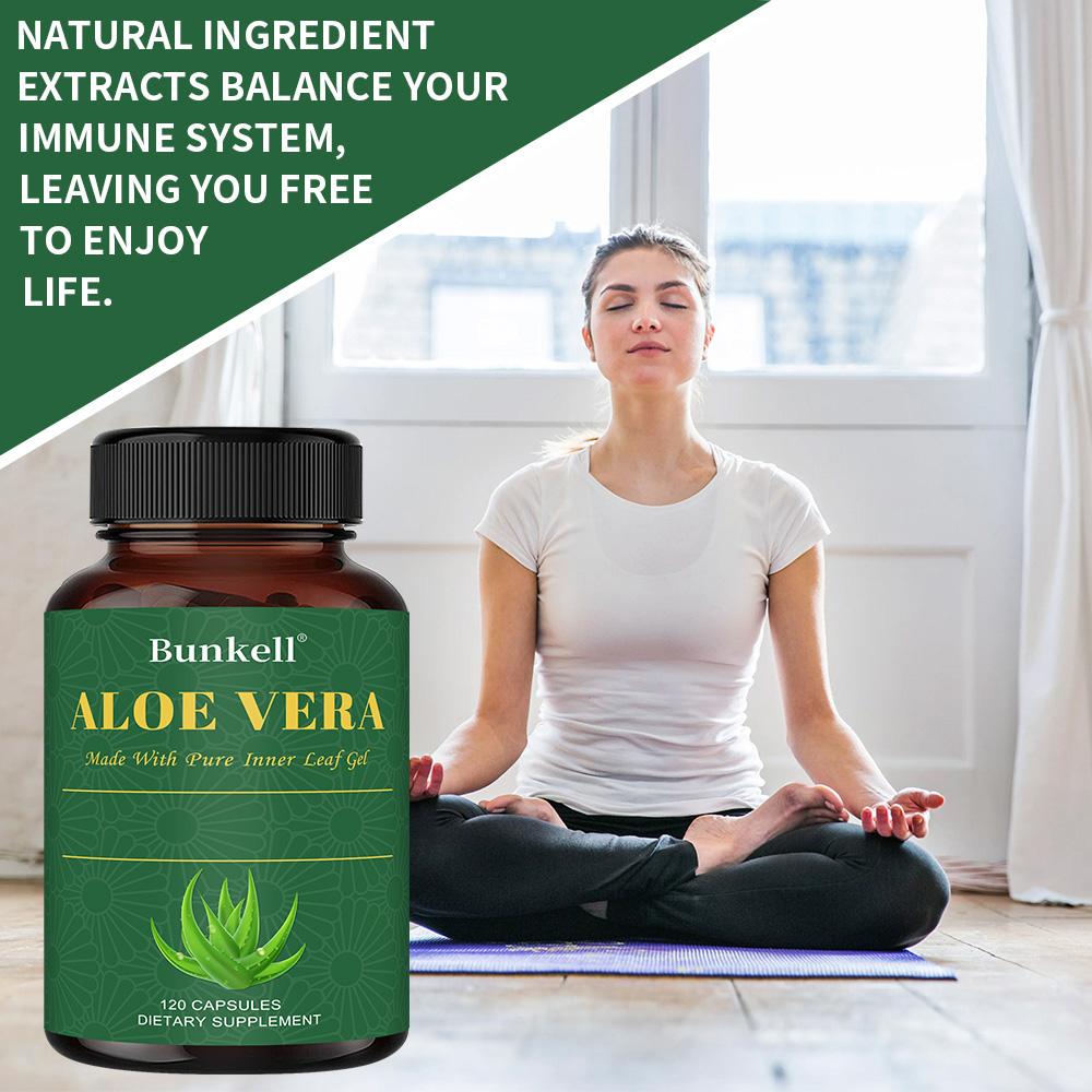Organic freeze-dried aloe vera 180 mg, 120 capsules
