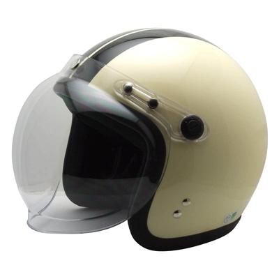 ISHINO SHOKAI Jet MAX-308 Motorcycle Helmet, Small John Jet, SG Standard, PSC Standard, One Size Fits Most (Approx. 57-60cm), Ivory/Black