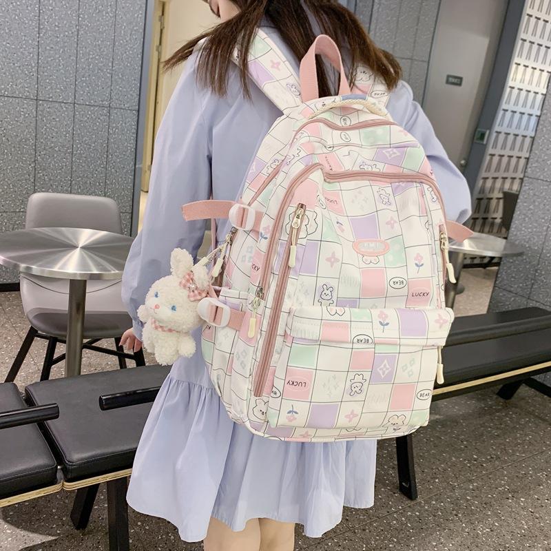 Japanese School Bag Female College Student Cute Graffiti Backpack Fashion Computer Bag Junior High School Student Travel Backpack Tide