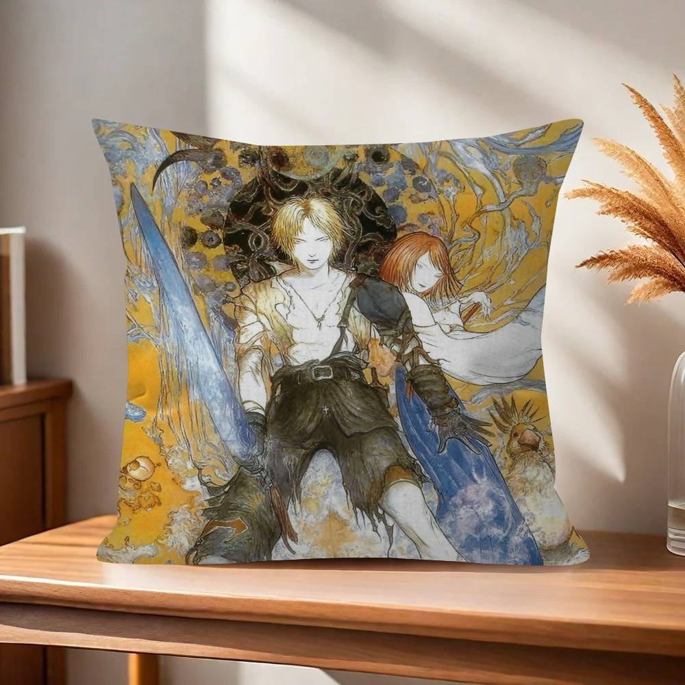 Painting YYoshitaka Amano Art   Pillow Gift Home Office Decoration Bedroom Sofa Car Cushion Cover case 45x45