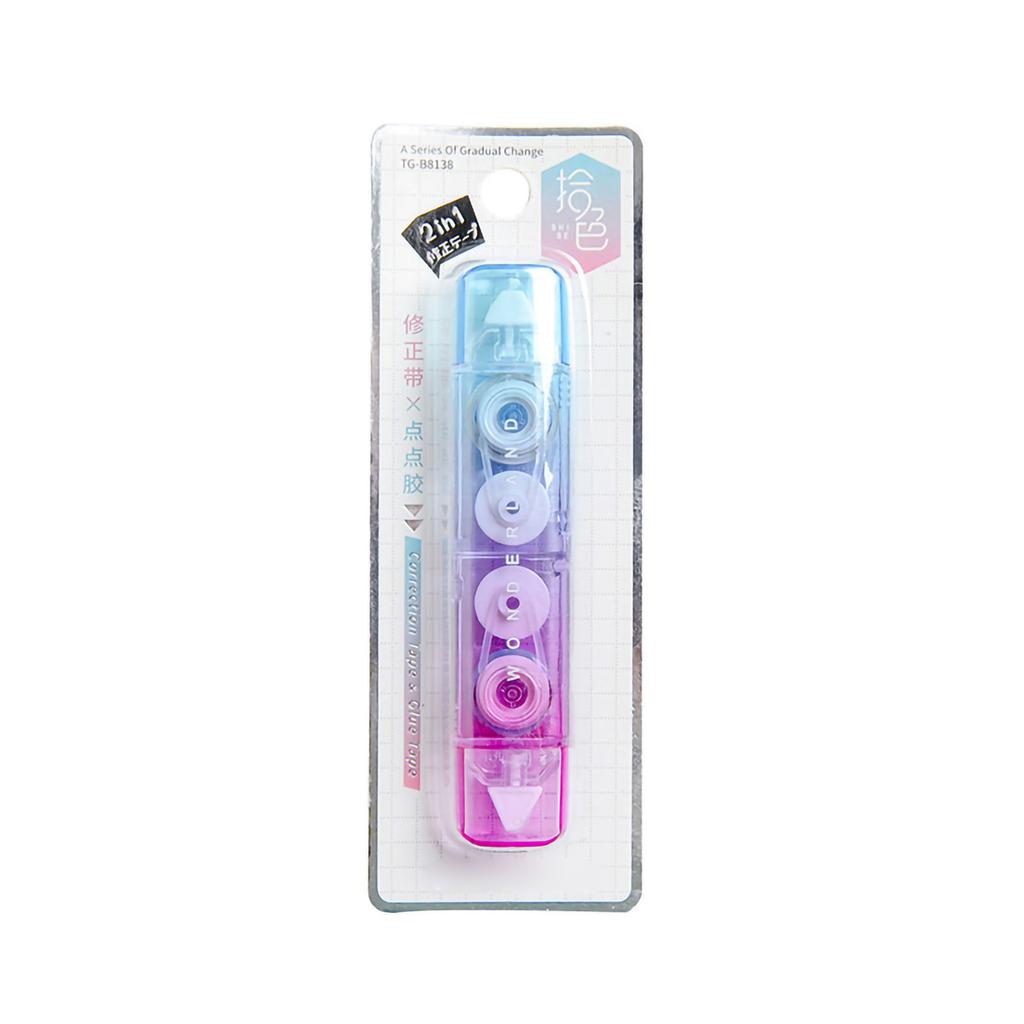 Correction Tape Gradient Color Shell Packaging Double Head Transparent Simple Adhesive Correction