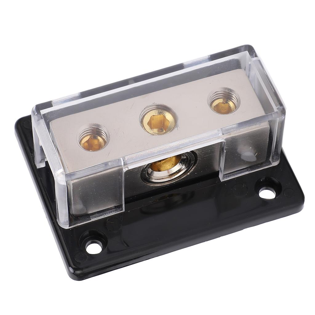 2 Way Power Distribution Block 0GA In 4GA Out Distribution Connecting Block Universal for Car Audio