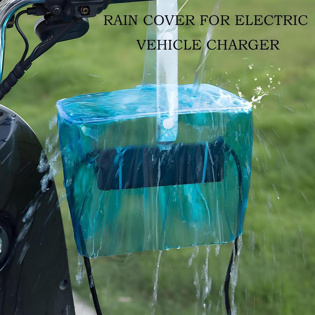 For General Electric Scooter Plug Cover Ev Charger Port Cover Clear Portable Hangable Rainproof Heat Dissipation For Rain