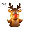 Quirky Porch Lighting Decor Christmas Middle Finger Light, Naughty Santa Claus Reindeer Giving Lamp with LED Decorative Tabletop Night Light
