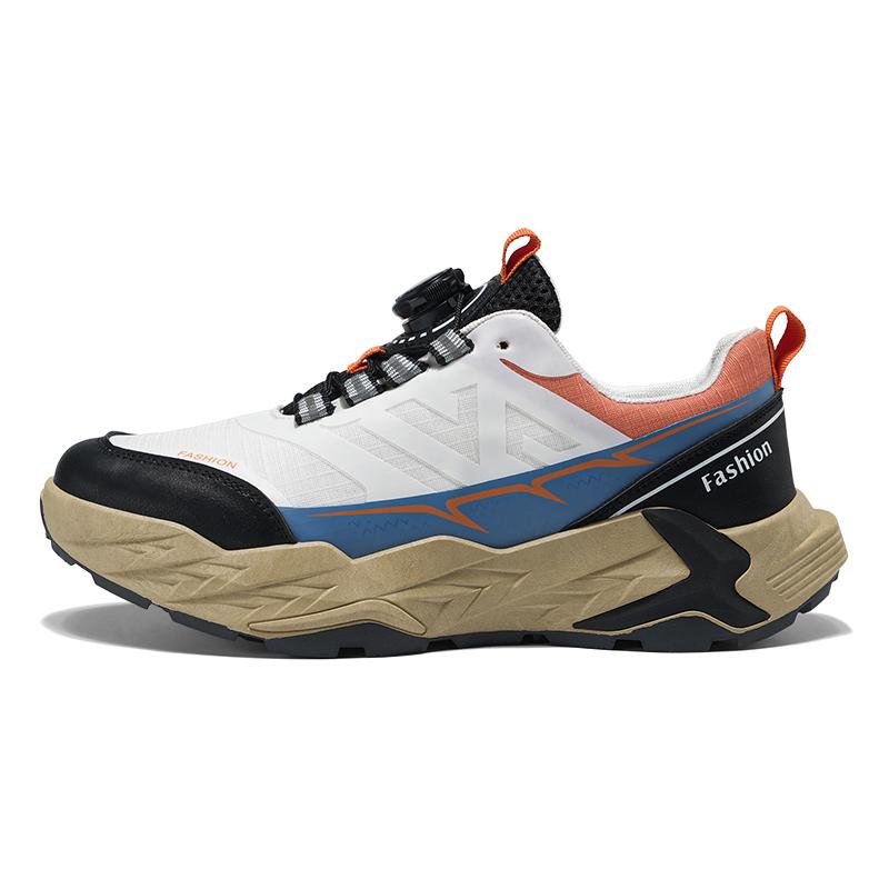 Men Sports Running Shoes Outdoor Walking Soft Casual Sneakers Fashion Designer Leather Sneaker Men's Tennis Masculina Orange