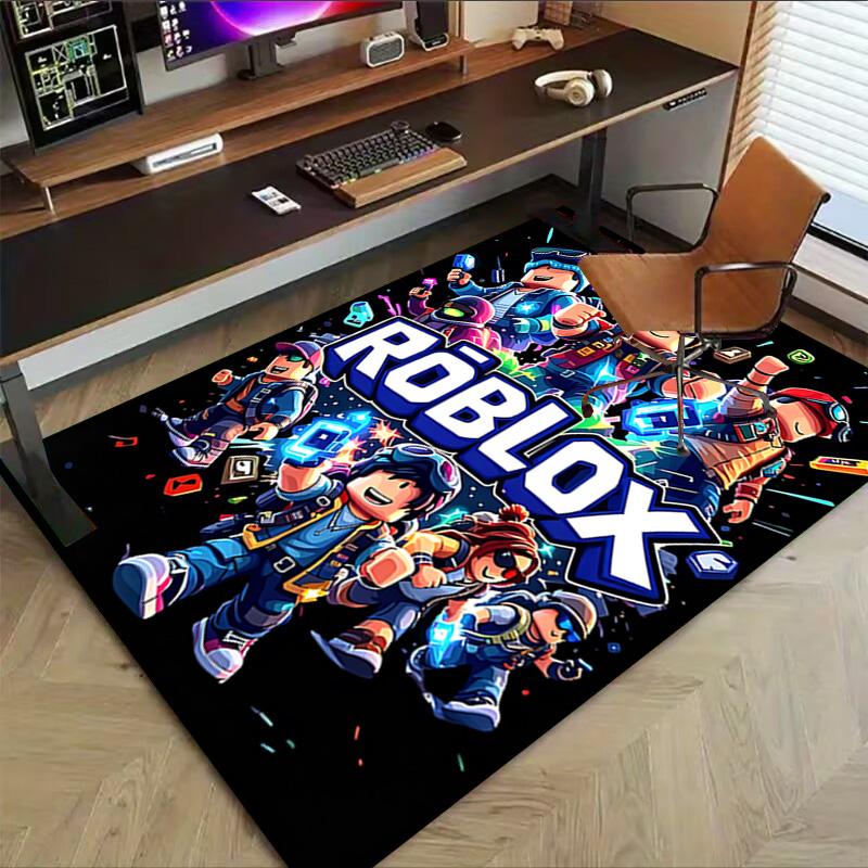 Roblox Virtual Adventures Carpet For Playroom Bedroom Living Room Sofa Home Decorkids Game Area Rug Nonslip Floor Mat