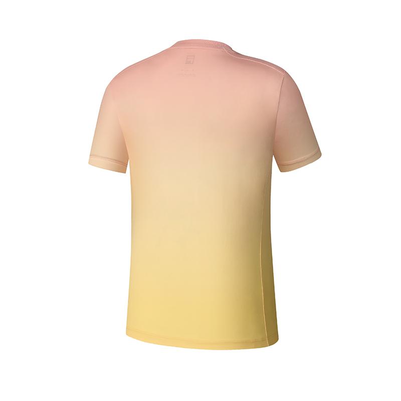 FILA Athletics Fashion Trendy Unique Versatile Gradient Color Logo Short Sleeve T-Shirt Women T-Shirts A11W527116F-ZA