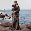 Birthday Wedding Dress Plus Size Dress European and American Long-Sleeved Sequin Embroidered Mermaid Evening Dress Formal Elegant Dress