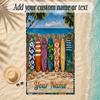 Mermaid Theme Soft Beach Towel Personalized Custom Name Text Towel Portable for Beach Pool Travel