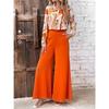 women's Collared Abstract Print Long Sleeve Shirt High Waist Wide Leg Pant Casual Two Piece Outfit Set