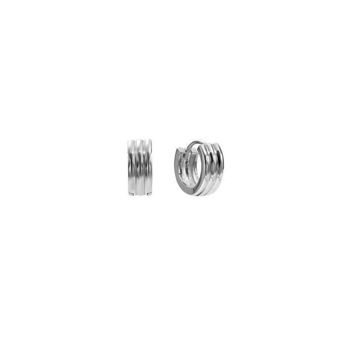 [925 silver] Deux.silver.183 / fort earring (silver)