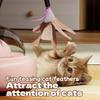 Smart UFO Electric Cat Teaser Stick Automatic Interactive Pet Toy Replaceable Feather Bell Design Daily Cat Training Play Toys