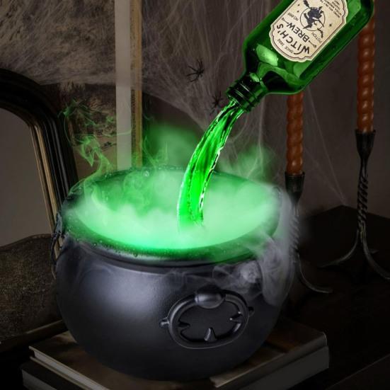 Yousheng DIY Floating Potion Set Halloween Decoration Witches Cauldron And Mist Maker Spooky Vintage Black Bowl for Hocus Pocus Party Decor Home
