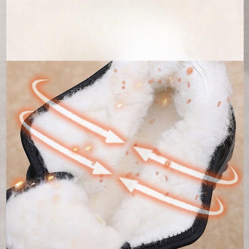 Cotton Shoes with Fleece, Thickened Warmth, Snow Boots and Anti-slip Cotton Boots
