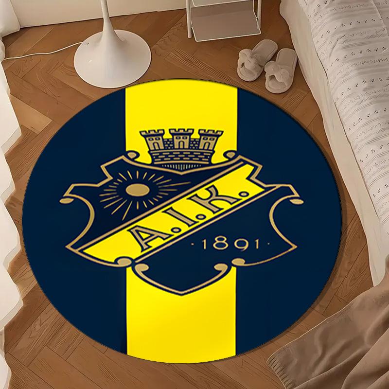 Aik Crest  Round mat, Anti-slip Circle Carpet Chair rug For livingroom,Bedroom, doormat home decor Gift Christmas Gifts