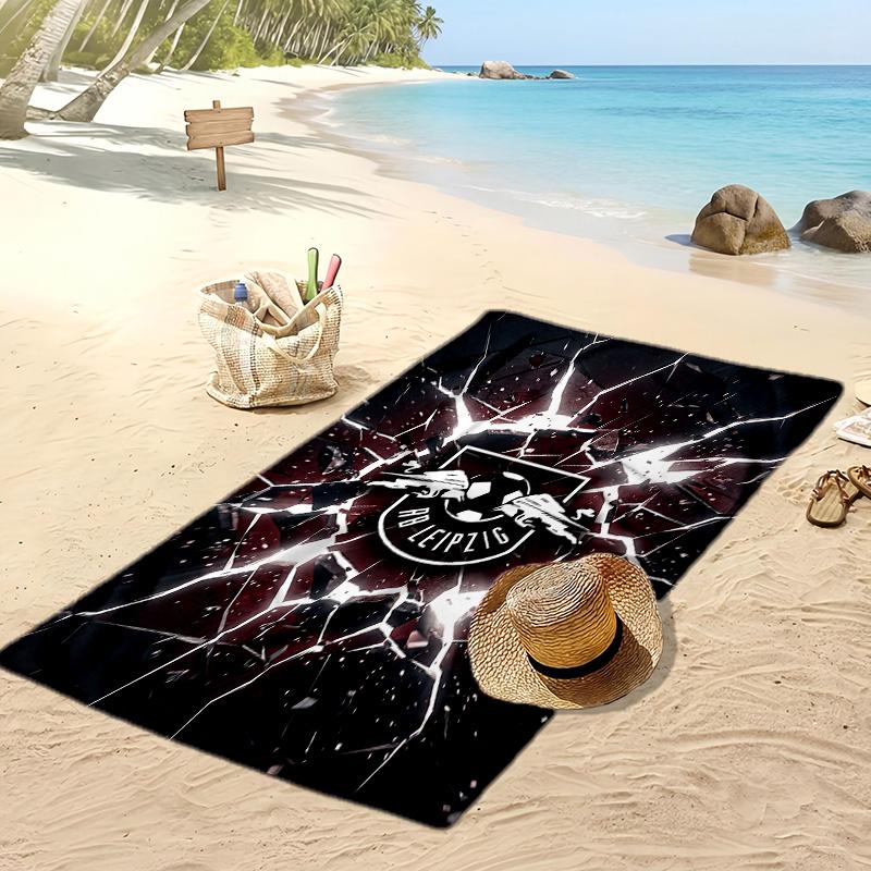 RB Leipzig Football Print Beach Towel, Large Soft Quick Dry Towel for Beach Camping Swimming