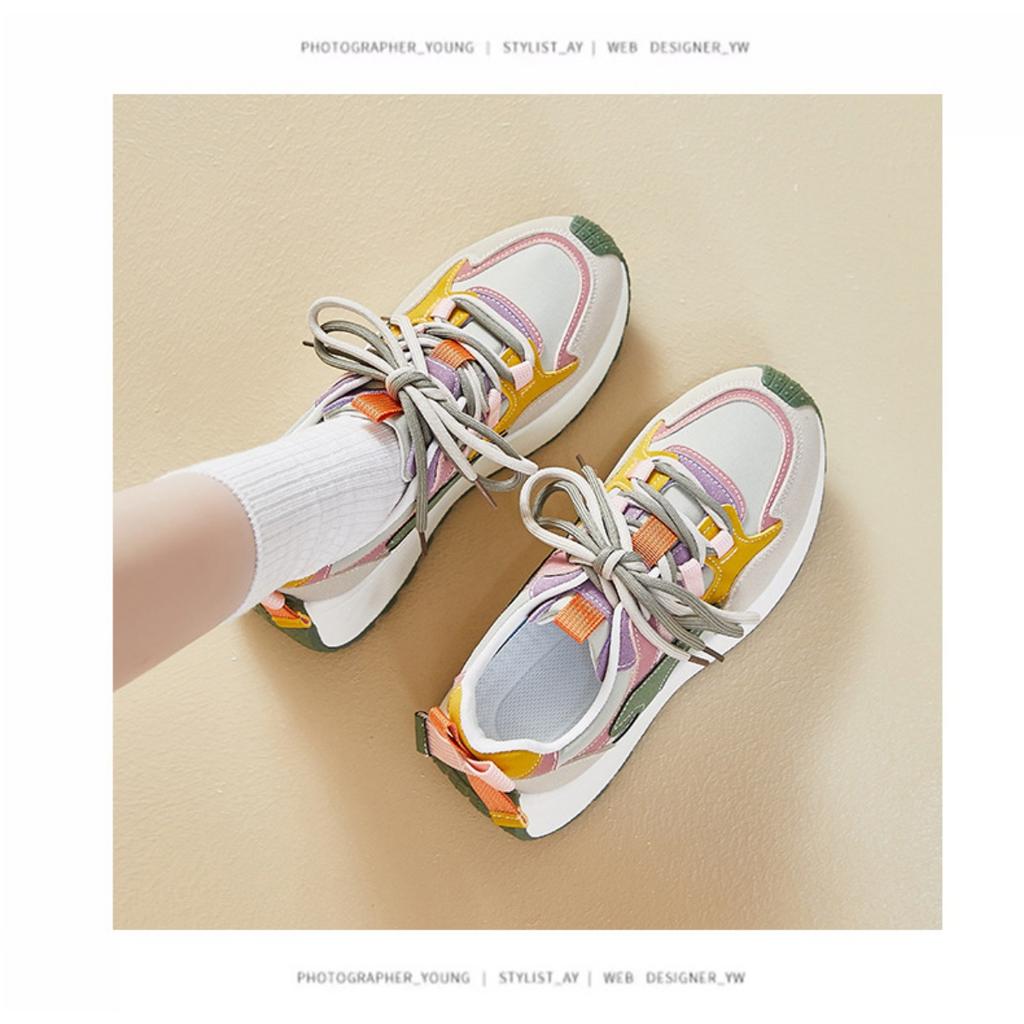 Běžecké sportovní boty s tlustou podrážkou zvyšující výšku, ležérní