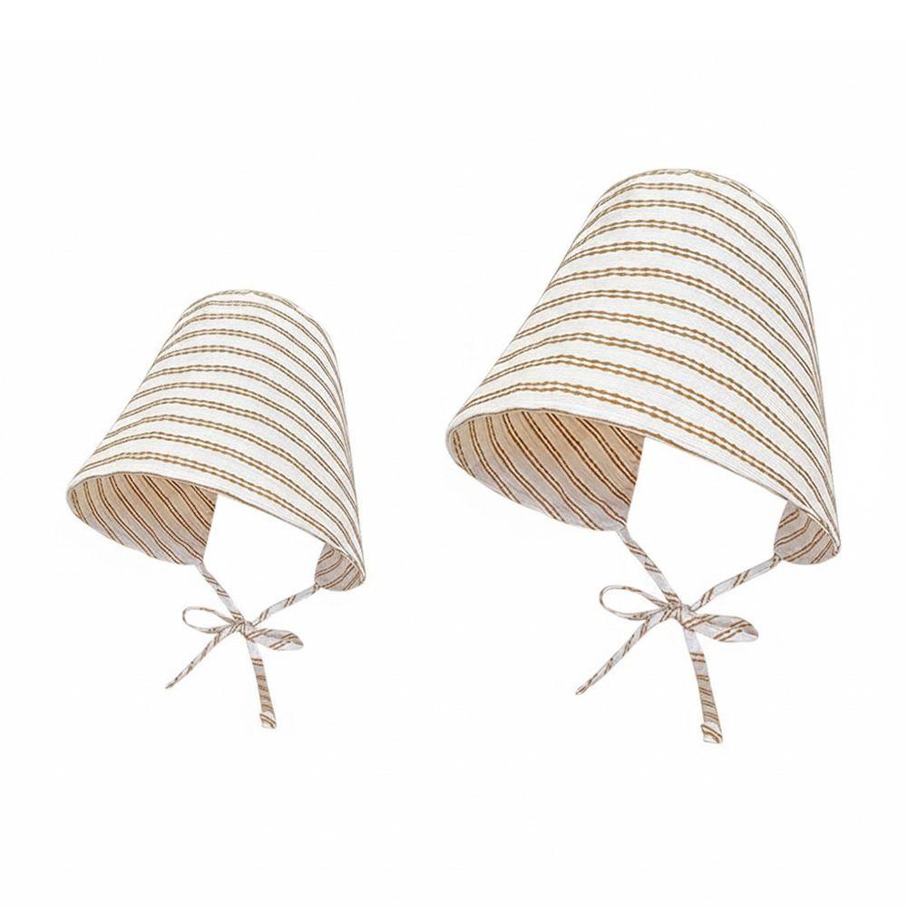 Fashionable Striped Fisherman Hat UV Resistant Large Brim Bucket Hat Sun Shading Foldable Basin Hat Girl