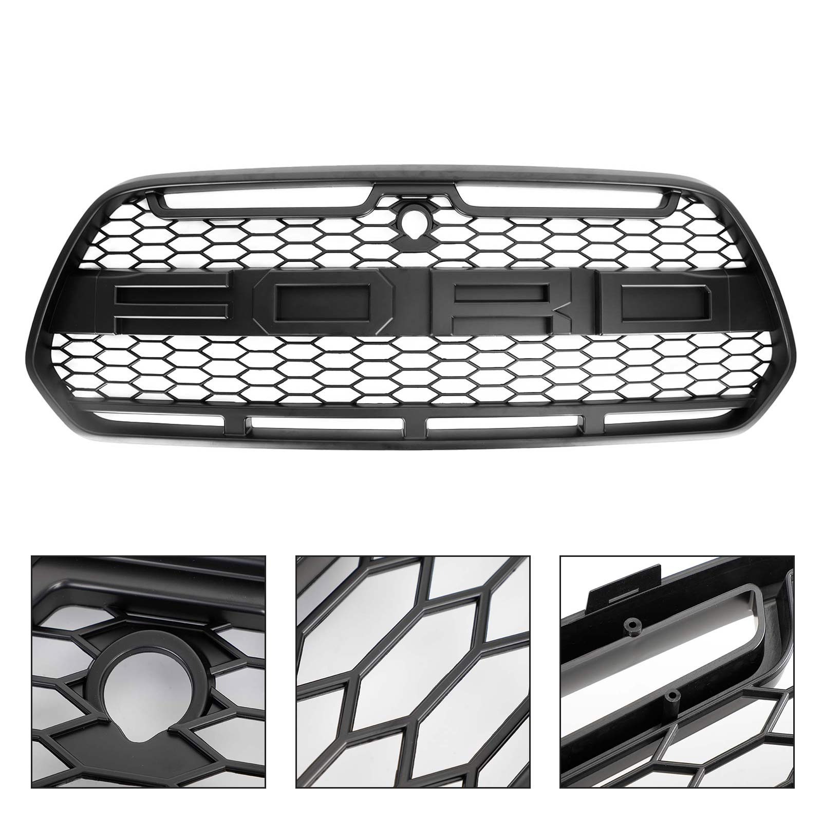 

2015-2018 Ford Transit MK8 Raptor Upgrade Aggressive Style Matte Black Front Bumper Grille