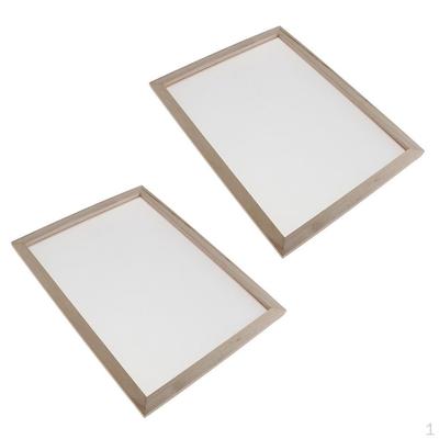2x Starý dřevěný papír, který tvoří síto pro ruční papírenské nástroje 25x34cm