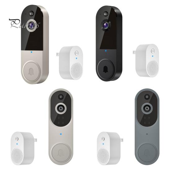Home Monitoring Wireless Doorbell Video 1080p Resolution AI Motion Detection Real-Time Communication Easy to Install Safe Camera