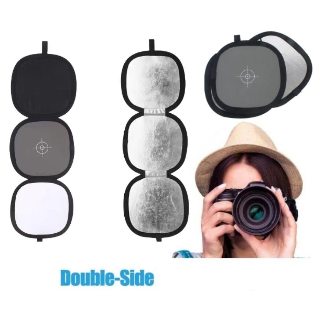Collapsible Disc Gray/White Balance Card Two Sides Photography Reflector  Consumer Electronics