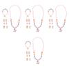 4 Sets Kids Jewellery Girl Pearl Jewelry Necklace For Children'S