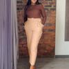 Women’s Fashion Solid Suit Pants with Belt High Waist Breathable Slim Trousers with Pocket Casual Simple Soft Comfortable Loose Pants