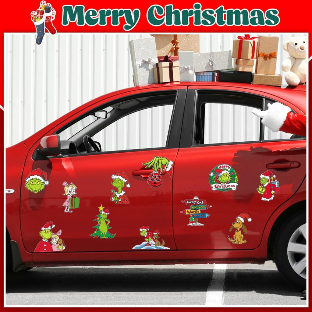 Christmas Magnetic Sticker Decoration Magnetic Reflective Decoration Car Sticker Mailbox Refrigerator Sticker
